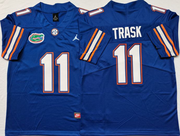 Men Florida Gators #11 Trask Blue 2025 NCAA Jersey